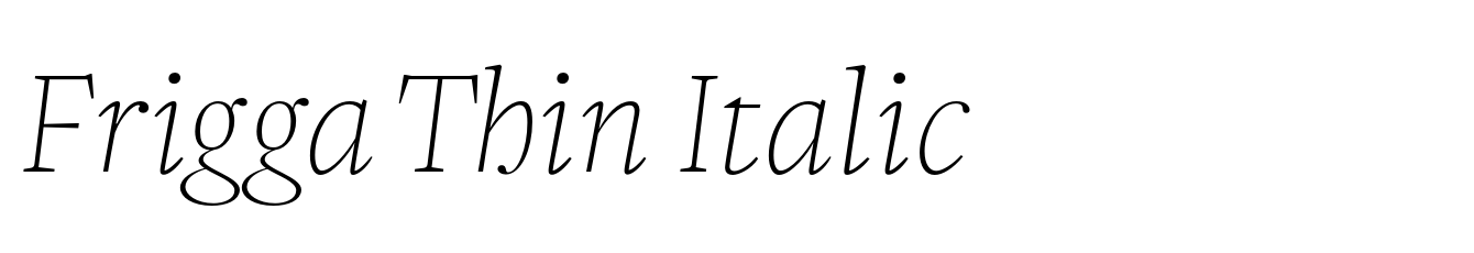 Frigga Thin Italic